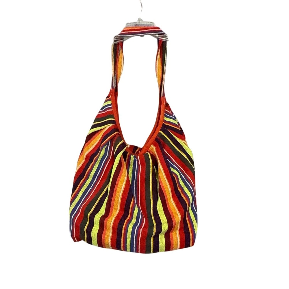 Tribe Azure Backpack Womens Large Multicolor Striped Cotton Convertible Boho Bag